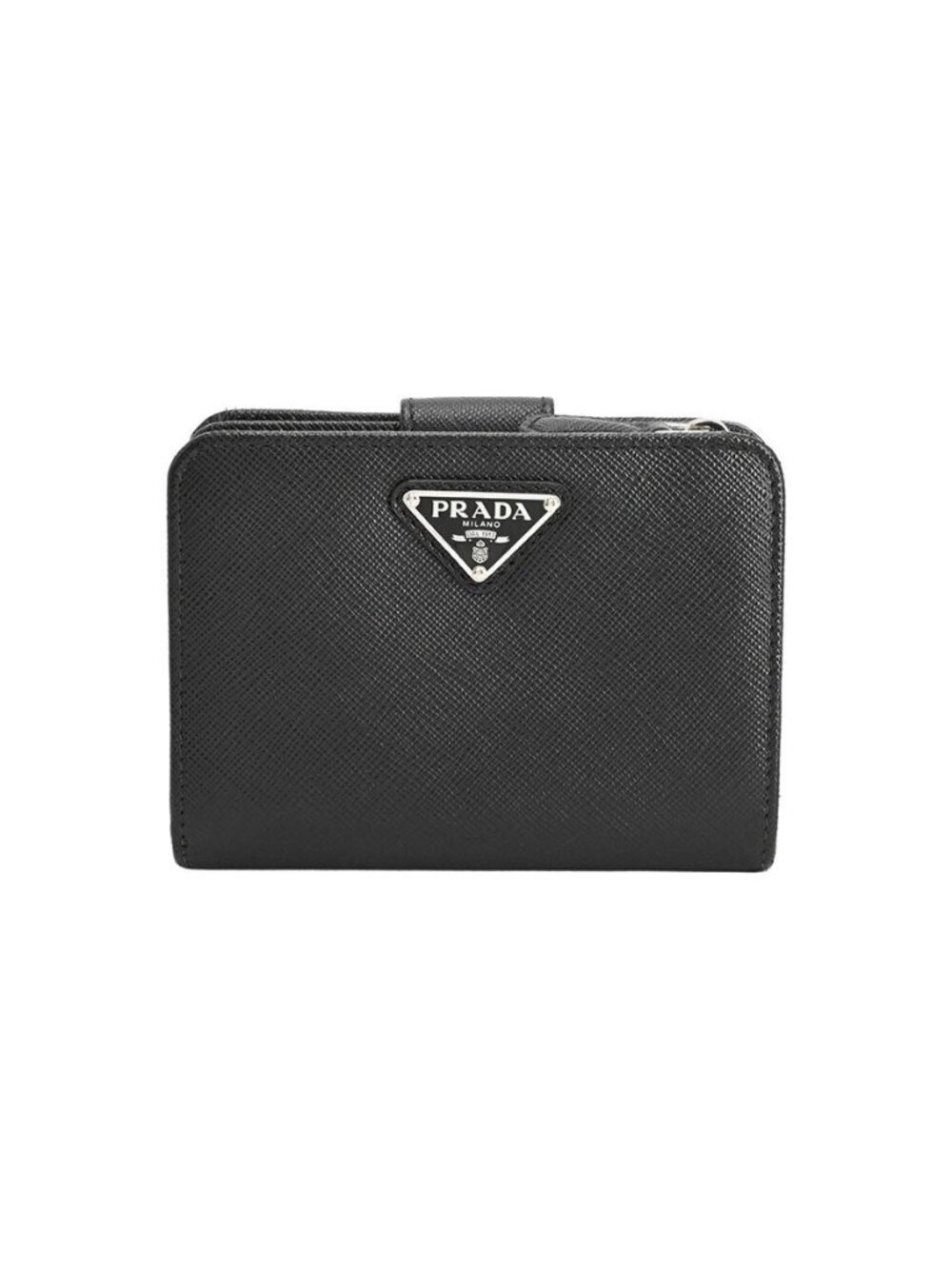 Prada Medium Wallet Saffiano Triangle